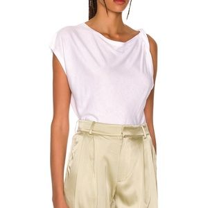 Iro Nina White One Shoulder Top Tank Large